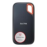 SanDisk Extreme Portable SSD 1 TB (tragbare NVMe SSD, USB-C, bis zu 1.050 MB/s Lesegeschwindigkeit und 1.000 MB/s Schreibgeschwindigkeit, wasser- und staubbeständig) Schwarz