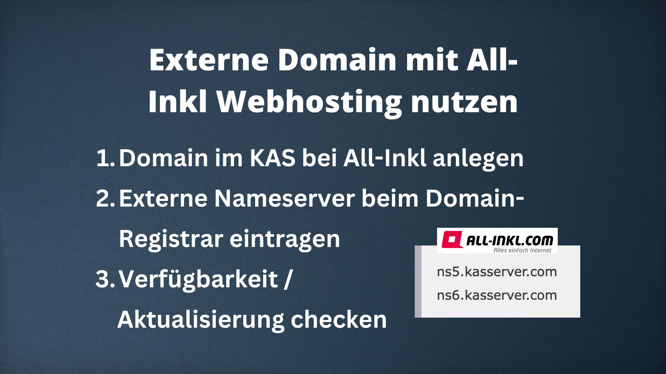 Externe Domain mit ALL-INKL.COM Webhosting nutzen