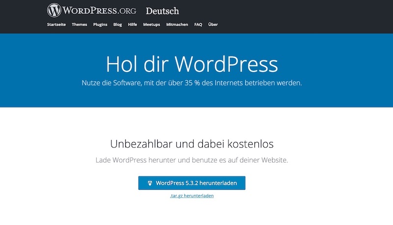 Neue WordPress Version herunterladen