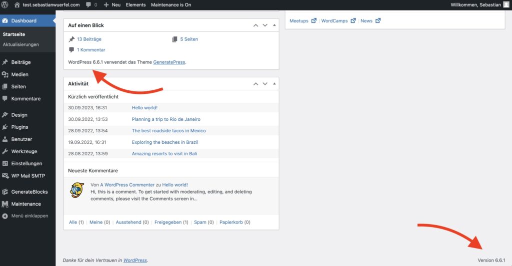 WordPress Version herausfinden