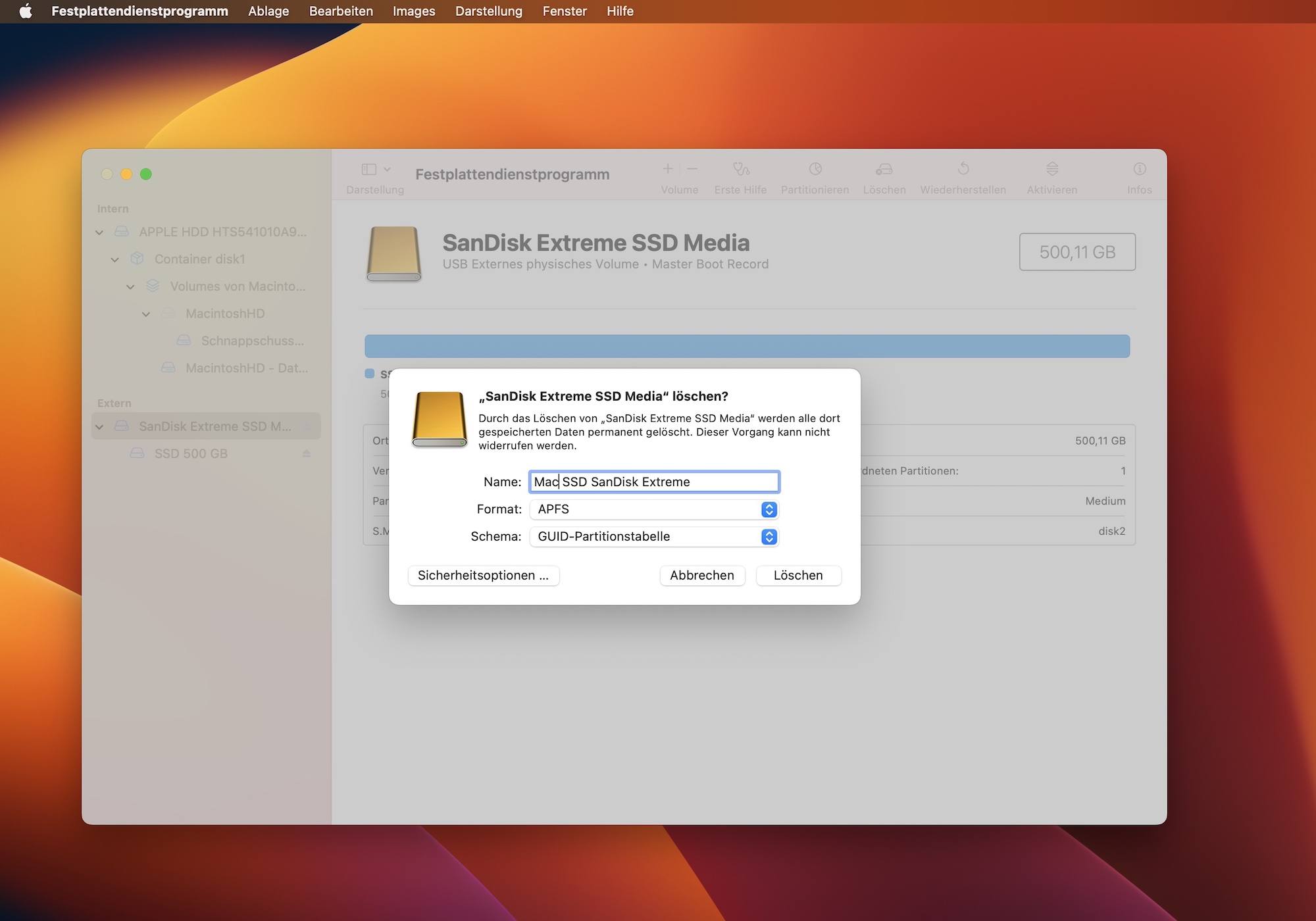 iMac externe SSD formatieren