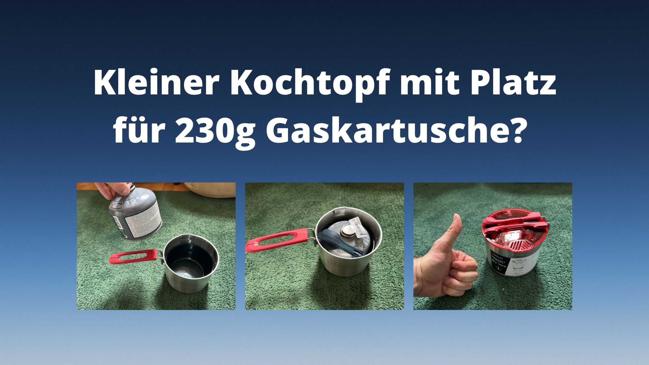 Kleiner Kochtopf mit Platz für Gaskartusche Beitragsbild